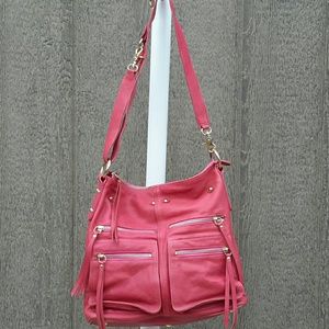 Sorial Zippered Pocket Bag in Coral
